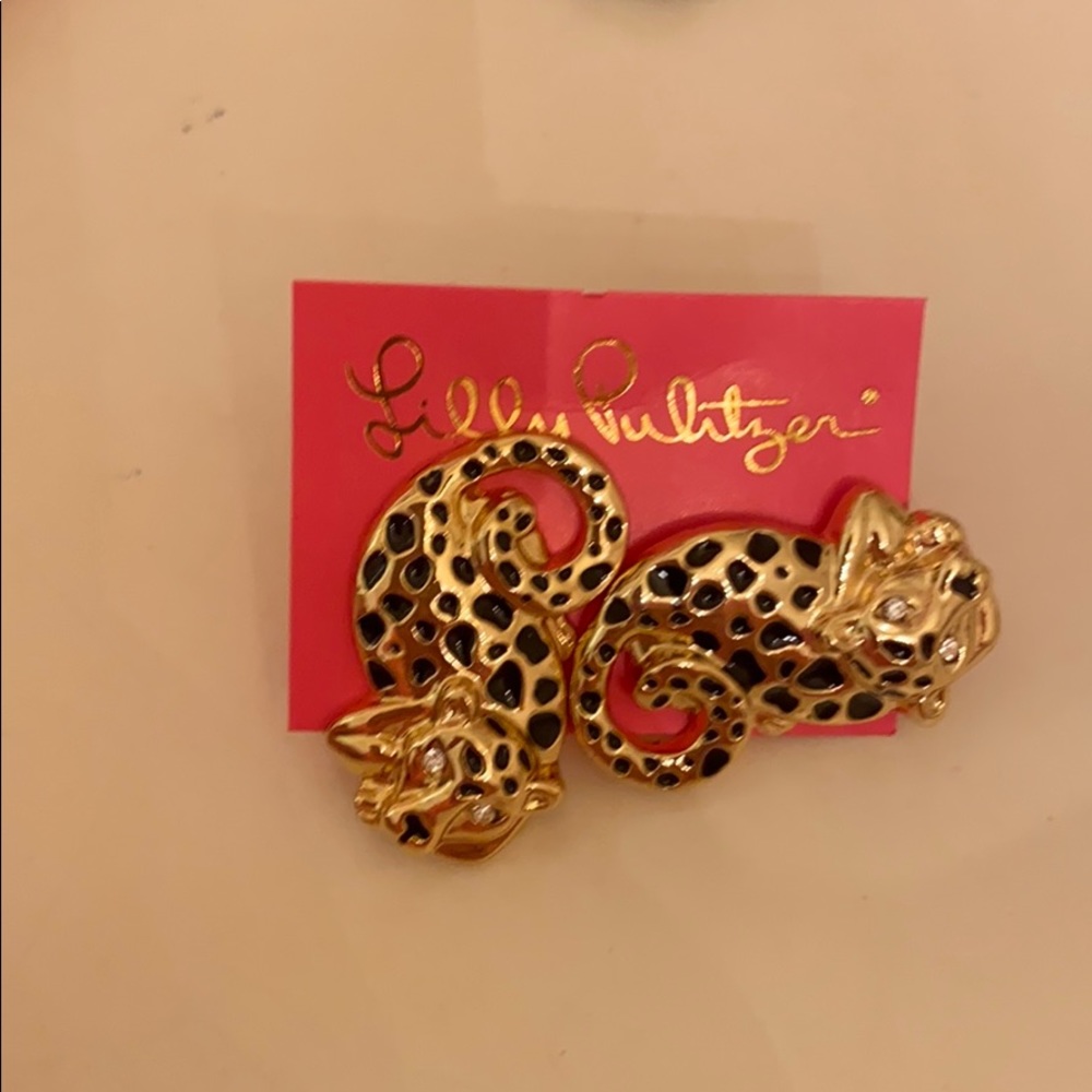 Lily Pulitzer tiger earrings